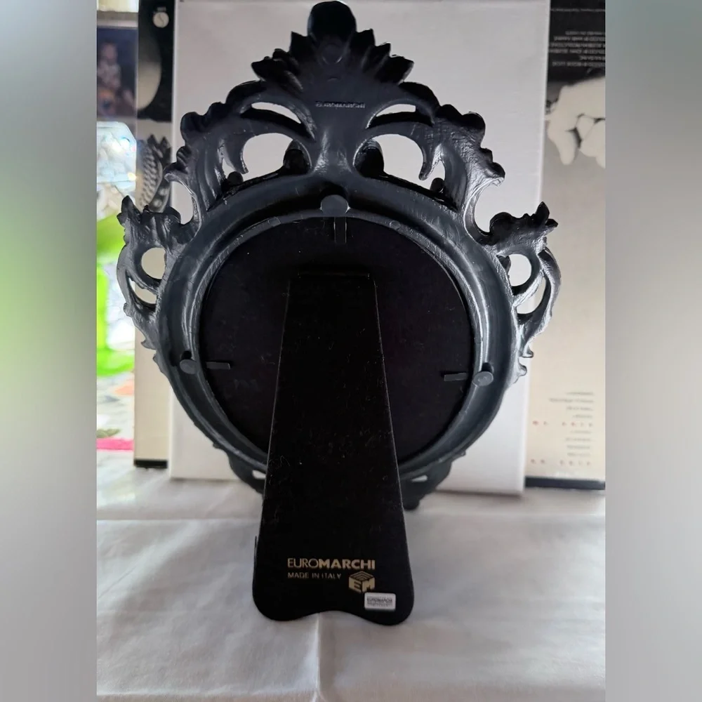 Elegant Black Ornate wooden Photo Frame made in Italy